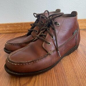 Eastland Seneca Boots Mens Size 9 Brown Leather Camp Moc Chukka Heritage